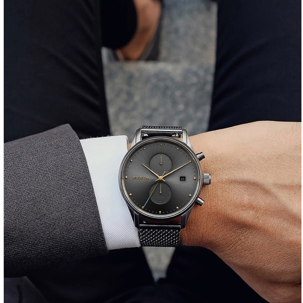 MVMT Voyager Quartz Mesh Bracelet Watch, 42mm
